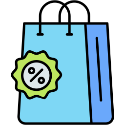 shopping bag lineal-color icon