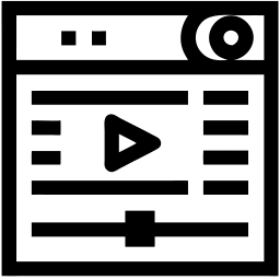 video player line icon