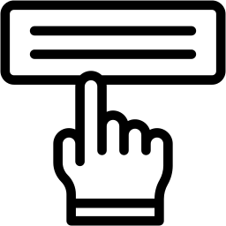hacer clic línea icono