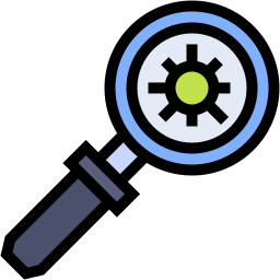 magnifying glass lineal-color icon