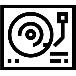 turntable line icon