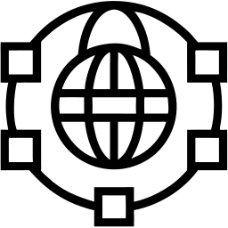 global network line icon