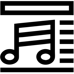 musique ligne icône