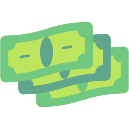dinero plano icono