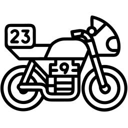 摩托车比赛 line 图标
