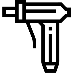 glue gun line icon