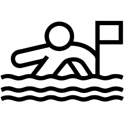 nuotatore linea icona