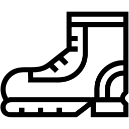 hiking boots line icon