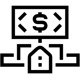 money crisis line icon