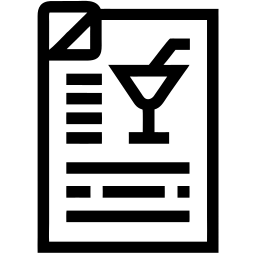 鸡尾酒单 line 图标