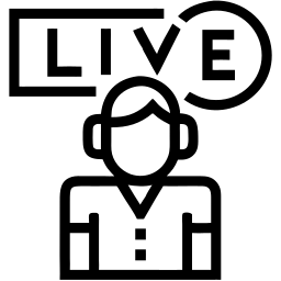 live stream line icon