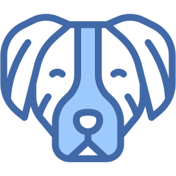 dog head two color icon