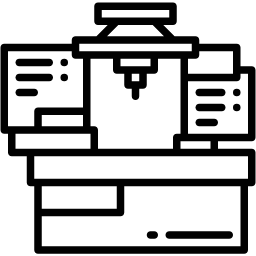 cnc machine line icon