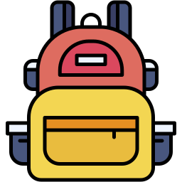 backpack lineal color icon