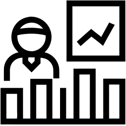 Crisis económica line icono