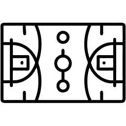 ملعب كرة السلة line أيقونة