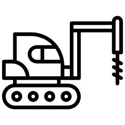 excavator line icon