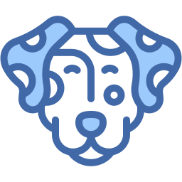 dog face two color icon