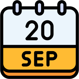 20th september lineal color icon