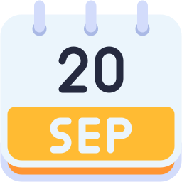 20th september flat icon