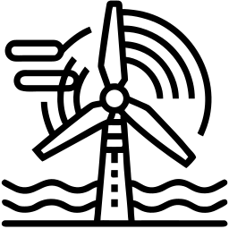 wind turbine line icon