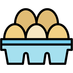 eggs lineal color icon