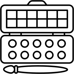 watercolor line icon