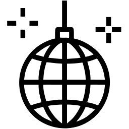 迪斯科球 线条 图标