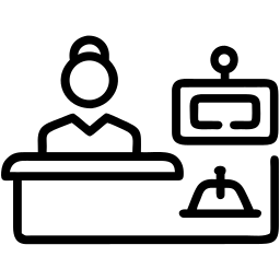 réceptionniste ligne icône