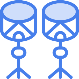 conga drums two-color icon