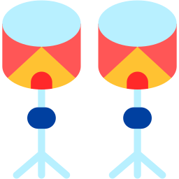 conga drums flat icon