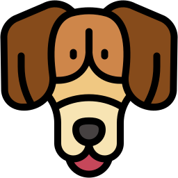 dog lineal color icon