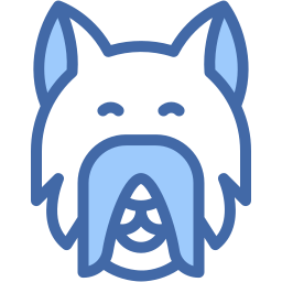 scottie dog two color icon