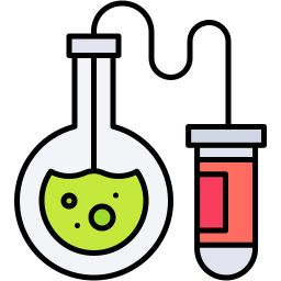 laboratorio colore lineare icona