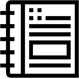 quaderno linea icona
