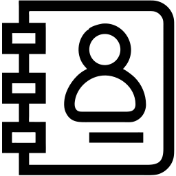 contact book line icon