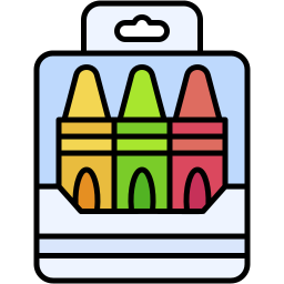 crayons lineal color icon