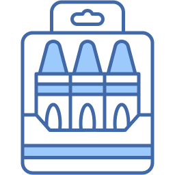 crayons two color icon