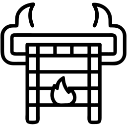 fireplace line icon
