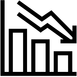 recesión line icono