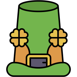 leprechaun hat lineal color icon