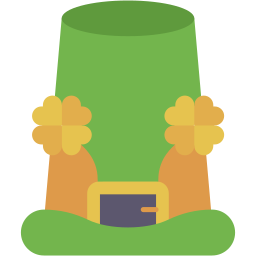 leprechaun hat flat icon
