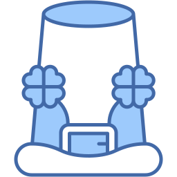 leprechaun hat two color icon