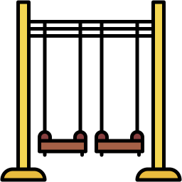 swing set lineal color icon