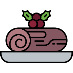 yule log lineal-color icon