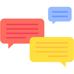 chat bubbles flat icon