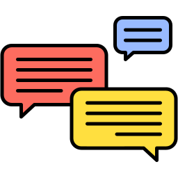 chat bubbles lineal color icon