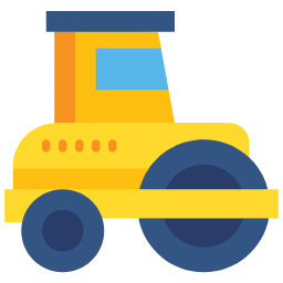 road roller flat icon