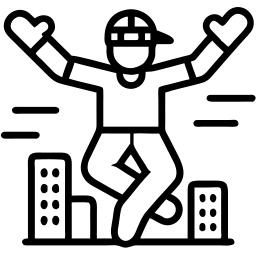 跳跃 线条 图标