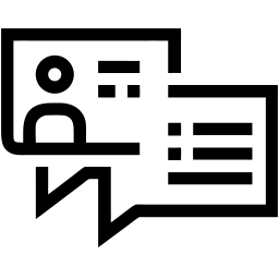 聊天气泡 线条 图标